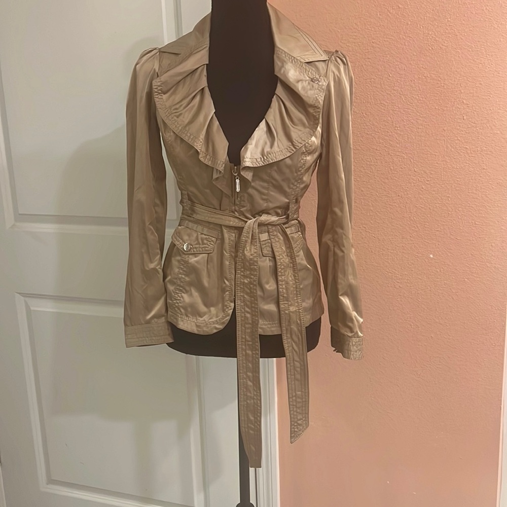 White House Black Market Tan Blazer with Rope